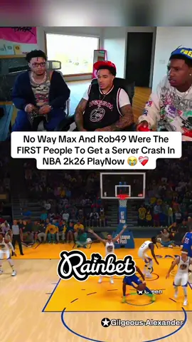 No Way Max And Rob49 Were The FIRST People To Get a Server Crash In NBA 2k26 PlayNow 😭❤️‍🩹 #plaqueboymax #rob49 #veeze #fyp #viral 