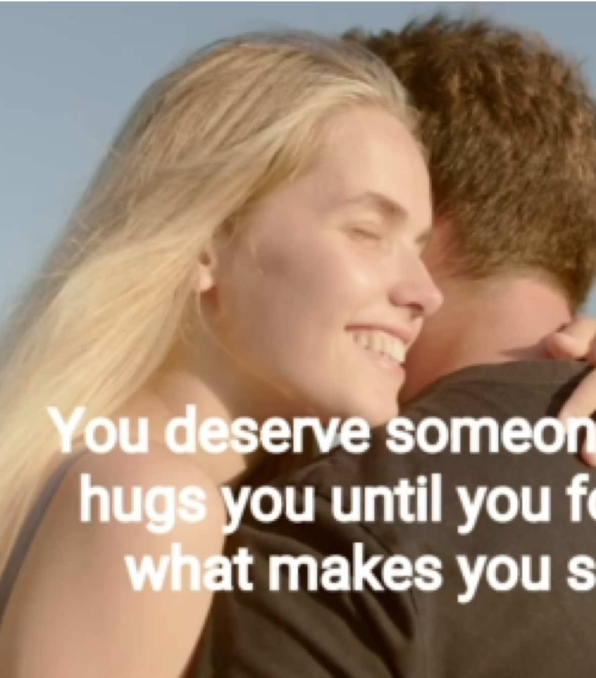 You deserve a hug that makes the world melt away. 💛🤗 #mentalhealthmatters #sad #hugs #pov #life 