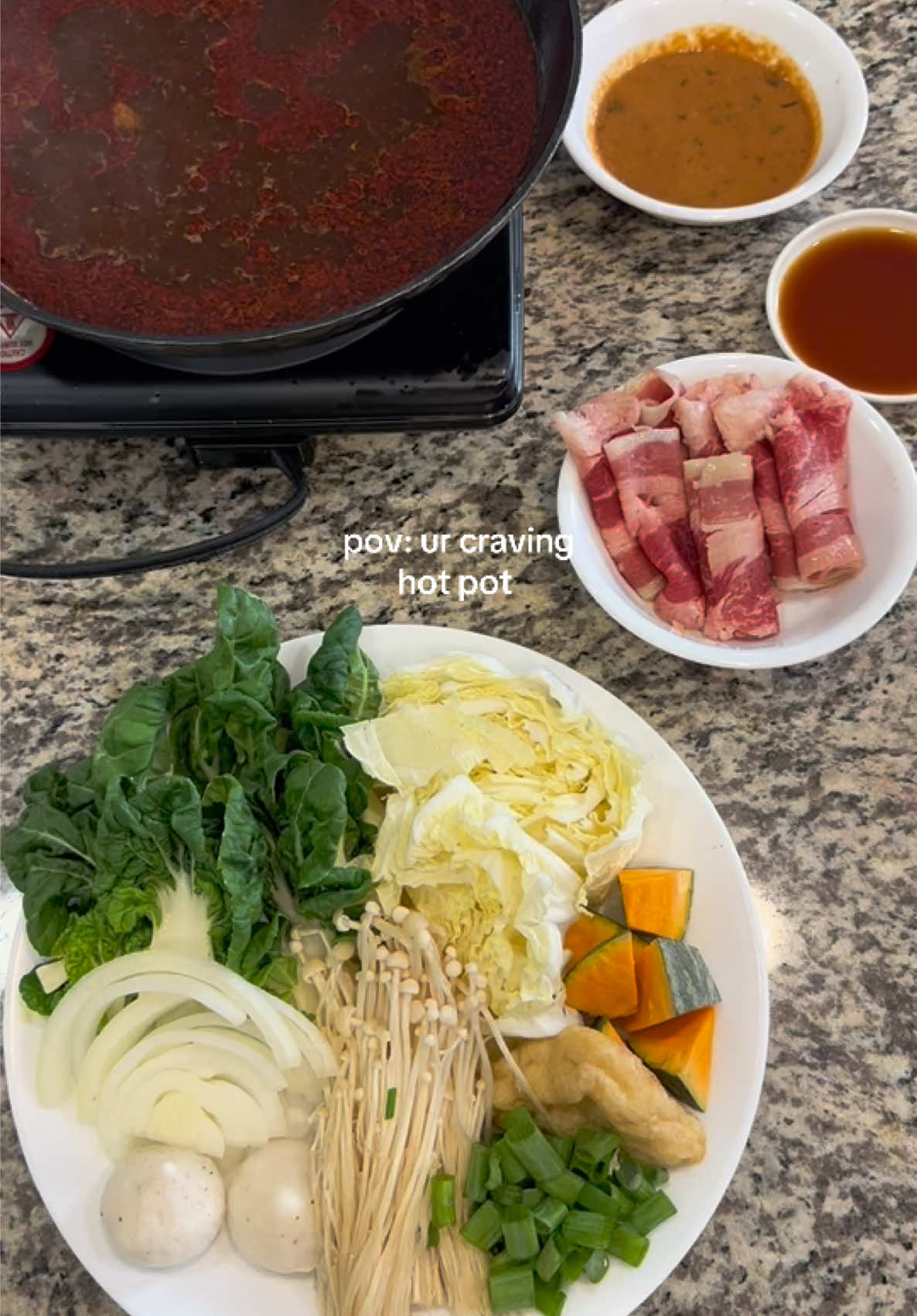 Hot pot is one of my favorite meals 🫶🏼 #hotpot #mukbang #Foodie #homecooking #EasyRecipe 