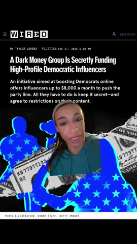 I promise I’m not even trying to be messy I’m genuinely confused bc it seems like the source of the funding for the writer & influencers virtually coming from the same people/network? Maybe I’m missing something or maybe everyone can just work it out on the remix 🤭 (again sorry about the cicadas they’re literally so loud and I’m inside🙃) #darkmoney #trendingstory #wired #fyp #noshade 