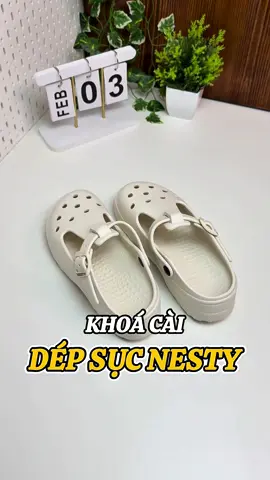 Dép sục Nesty chất liệu nhựa nguyên sinh không mùi, chống trơn trượt, thiết kế khoá gài tiện dụng #nesty #depnesty #giaydep #shoputni 