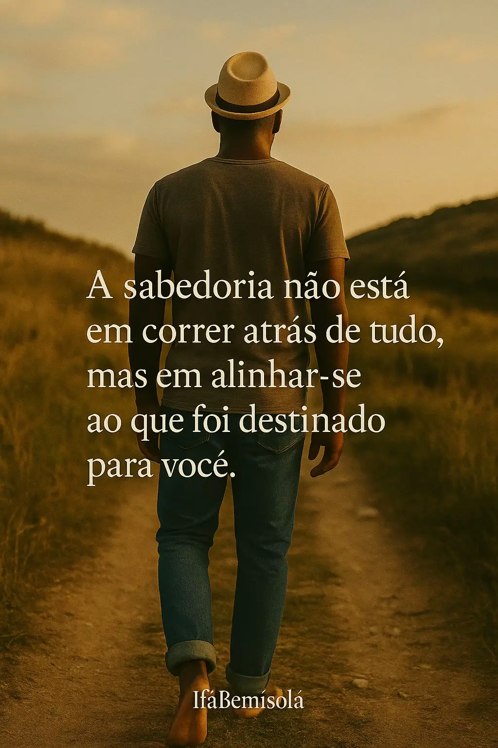 ✨ A verdadeira sabedoria não está em buscar tudo ao mesmo tempo, mas em alinhar-se ao que o seu Orí já reservou para você. Quando seguimos o caminho do destino, encontramos paz e propósito. 🌿 ⸻ #IfaBemisola #Ori #Ifá #SabedoriaAncestral #Destino    