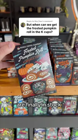 Replying to @Rev_Trav they’re finally here!!! #BonesCoffee #FlavoredCoffee #fallcoffee 