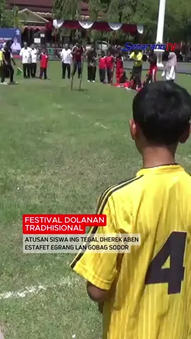 Atusan Siswa ing Tegal Dherek Aben Estafet Egrang lan Gobag Sodor Semarang TV, Kabupaten Tegal - Atusan siswa saking SD, SMP, SMA lan SMK saindening Kabupaten  Tegal dherek Festival Dolanan Tradhisional, Aben Estafet  Egrang lan Gobak Sodor. Kridha menika kupiya kangge  nglestantunaken budaya lan dolanan tradhisional, sarta salebeting mengeti dinten kamardikan. #estafet #fyp