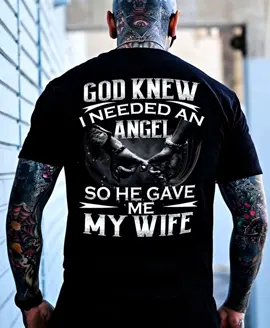 God knew I need angel so he gave me my wife!!!! #streetwear #graphictees #streetwearstyle #tattoo #blacksheep 