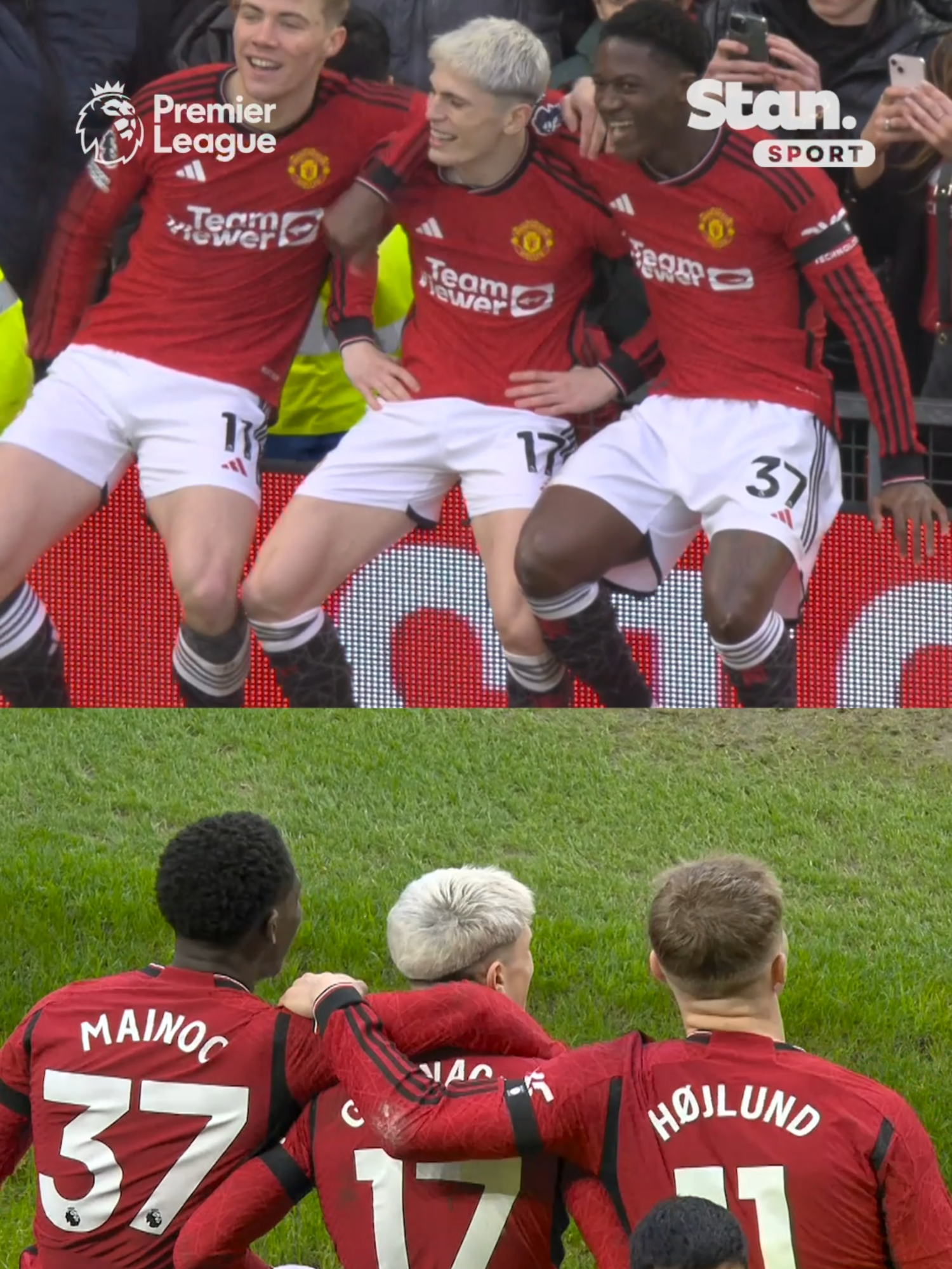 The three amigos are no more 💔 With Garnacho, Mainoo, and Hojlund all reportedly leaving Old Trafford, the Manchester United trio look to be going their separate ways. ↳ Premier League. Live & On Demand with 4K on Football’s New Home, Stan Sport. Stream now. #StanSportAU #PremierLeague