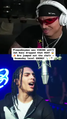 Plaqueboymax went from chillin’ to flying out the chair 😱🔥 Jah Banz’s ‘The Face’ had him vibing on a whole Doomsday level 🗽💯 #Plaqueboymax #JahBanz #streamer #Doomsday #ViralReaction