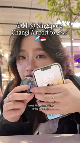 6am morning at Singapore Changi airport for my flight to Bali 🇮🇩✈️  - #bali #balivlog #baliindonesia #balilife #balitravel 