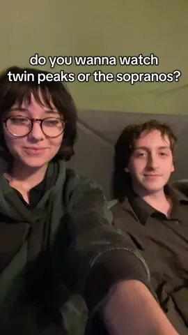 @Jonathan Huber and I couldn’t decide which one to watch so we chose both! #twinpeaks #thesopranosedit #crttv #tonysoprano #davidlynch 