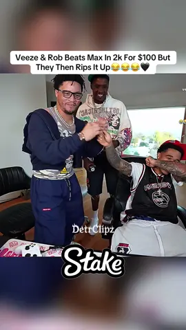 Veeze & Rob Beats Max In 2k For $100 But They Then Rips It Up😂😂😂🖤#plaqueboymax #veeze #rob49 #fyp 
