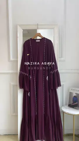 DETAIL NAZIRA ABAYA BURGUNDY! ✨💜 #fyp #dress #abaya 