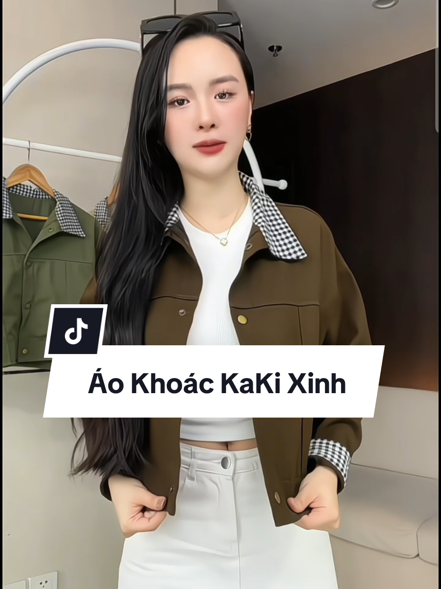 Áo Kaki cổ bẻ hàng Quảng Châu #aokhoackakinu #aokakinu #xuhuong #aokhoackaki 