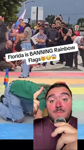 Florida is banning rainbow flags on public streets #florida #rainbowflag #crosswalk #foryou 