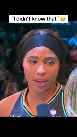 Isabelle Harrison after dropping a season-high 16 PTS 😂#WNBA #basketball #Liberty 
