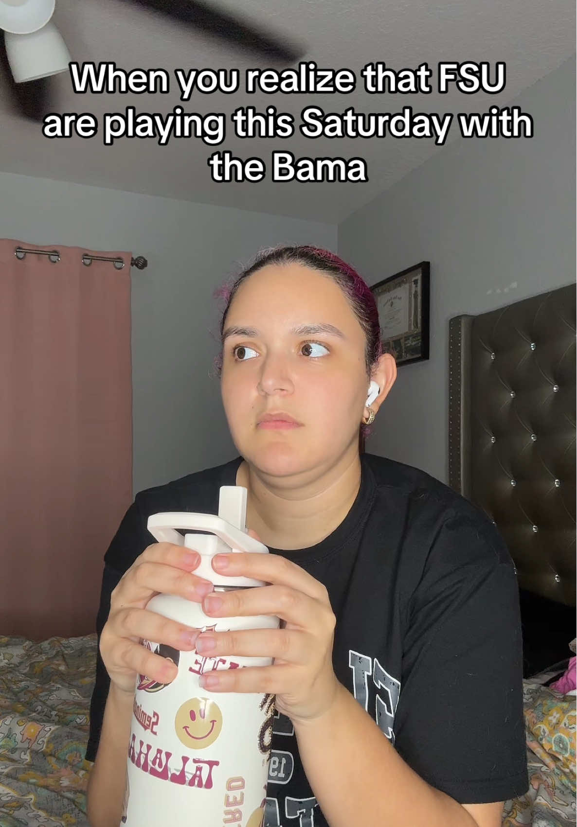 My already stressing about this game, i just hope we can win 🙏🏻 #badqueengang #fsu #beatbama #gonoles #fsufootball 