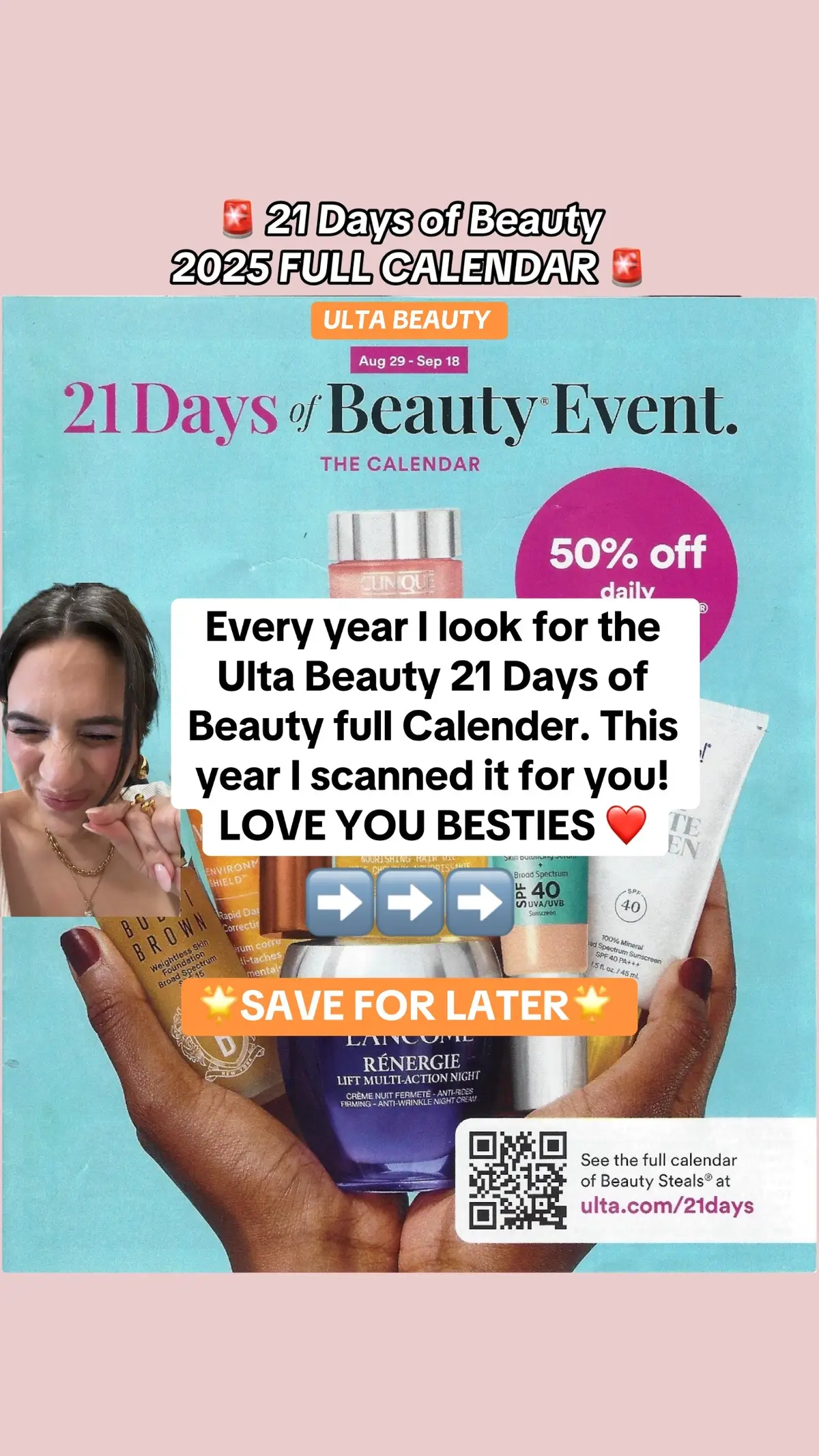 I’m always looking for the full @Ulta Beauty 21 days of beauty calendar so I scanned it to for you besties ✨🧡 #ultabeauty #21daysofbeauty #ultasale 