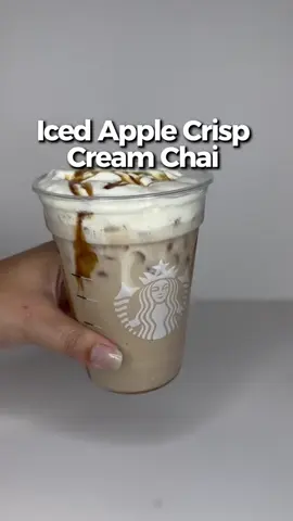 Recipe + ingredients for all videos can be found on the cafecito corner Patreon (link in bio).  • Shop all my favorites from syrups and sauces to coffee cups and coffee bar trinkets (link in bio- codes and links on collections on Patreon). • disclaimer: we all have different taste buds and what I like you may not. Play around with the recipes and make it to your liking 🤎 #starbucks #applecrisp #applecrispcreamchai #chailatte #starbucksfalldrinks 