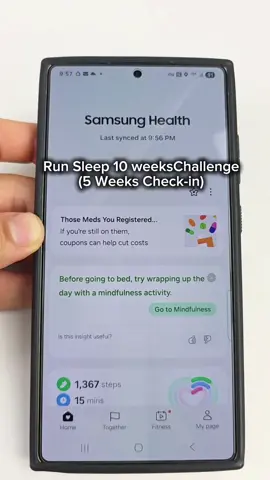 Run Sleep 10 Weeks Challenge - 5 weeks Check-in #SamsungHealth #SamsungPartner #RunSleepChallenge @SamsungUS 