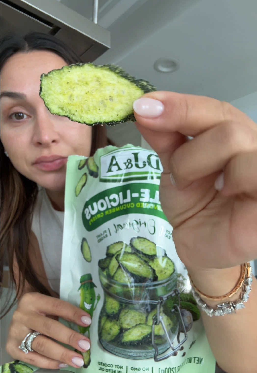 Ok but these Dill Pickle Chips 10/10 I bought them at @Costco Wholesale - the flavoring is great #dillpickle #picklechips #pickles #costco 