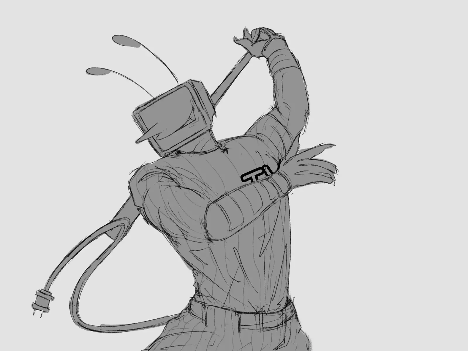 Guess whos drawing Tenna again playing baseball! ME! Also, Tenna is playing golf now. [Spamton is the pin. you aim at the pin in golf...i played terribly today.] #spamtenna #deltarune #tenna #baseball #golf 