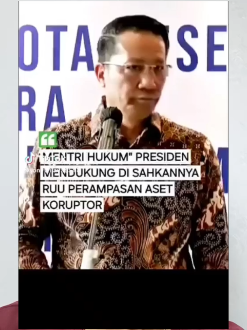 Mentri hukum mengatakan presiden sedang berkonsolidasi dgn seluruh pemimpin partai terkait pengesahan undang 2 perampasan aset bagi para koruptor #fyppppppppppppppppppppppp #tiktokviral #dprri 