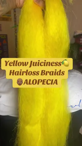 WATCH FUL VIDEO  !!!   💛💛💛💛💛💛💛💛💛💛 Golden threads on your head, shine the light on them tress Braid you up , dip u down and  throw you in a pot of gold ,  #YELLOWHAIR is brave and bold.  (786)548-8300. #alopeciabraids #braids #alopeciabraider  