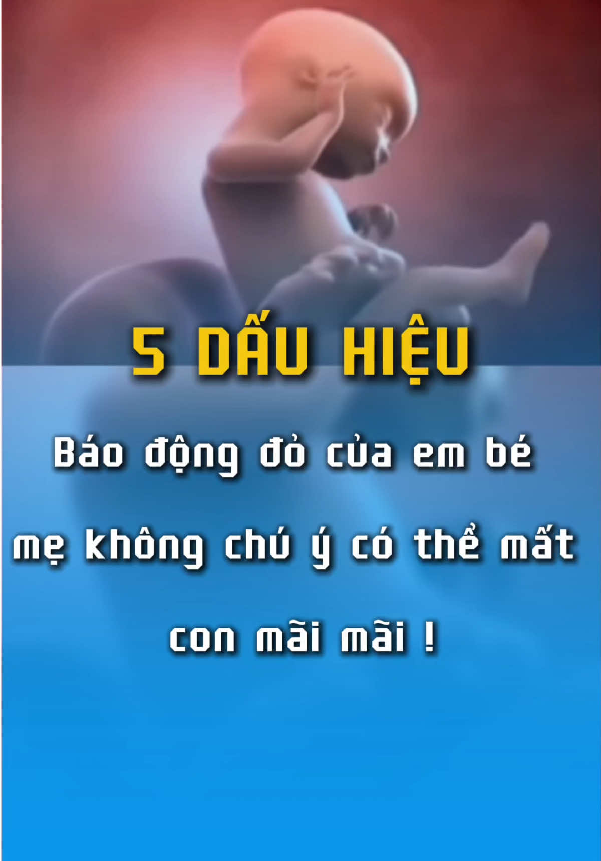 5 đấu hiệu báo động đỏ của em bé , mẹ cần nhớ kĩ ! #bà_bầu_nature #babau_nature 