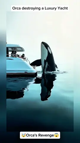 Orca taking revenge by destroying Luxury Yacht ⛵  #orca #orcawhale #yacht #dolphins #whale 