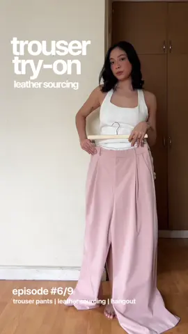 Episode 6 of Trouser Try-On leather sourcing — catch us on Ep 7!