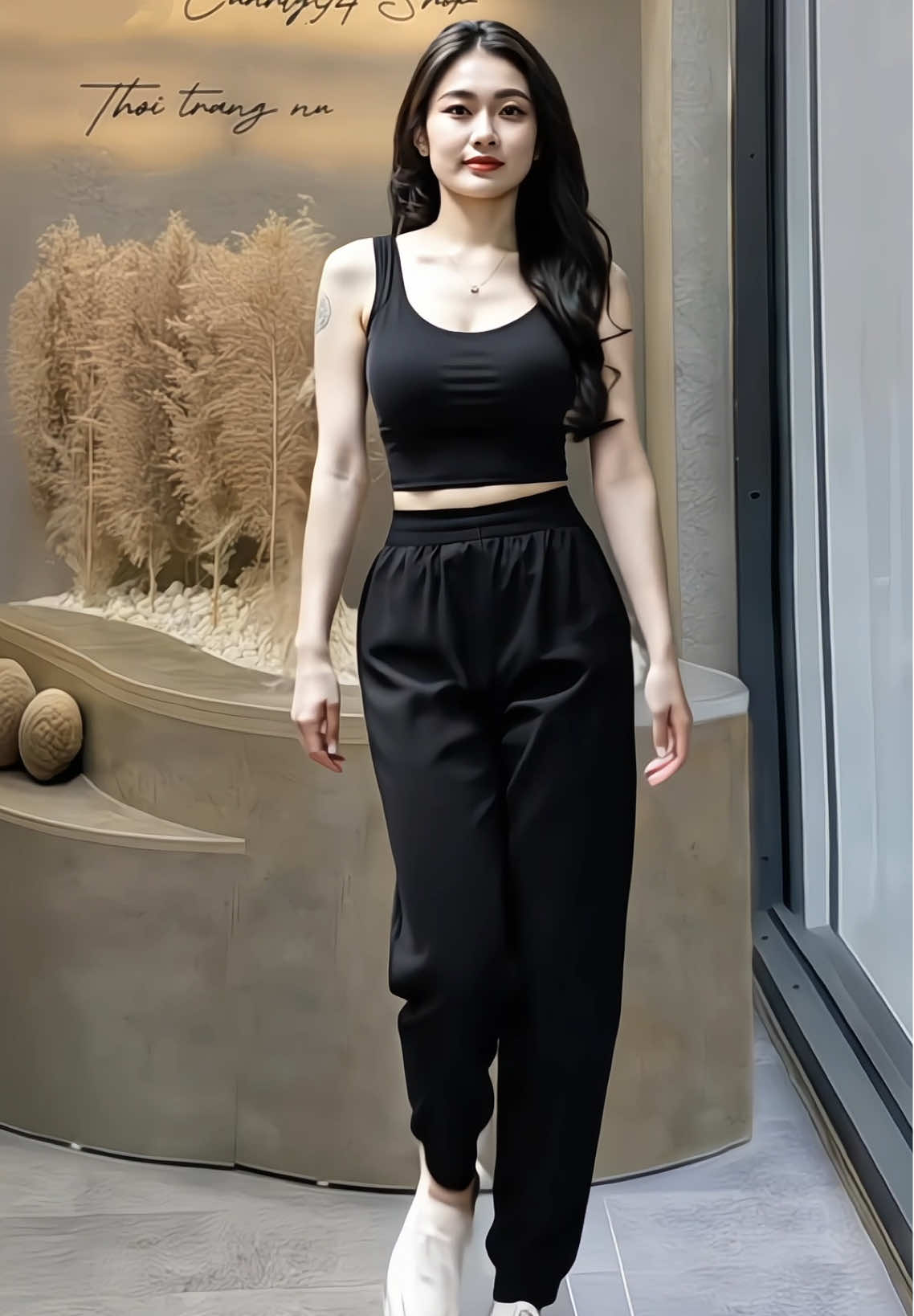 Quần Jogger Thể Thao Nữ Thêu Logo #quanjogger #quanjoggernu #quanthethao #viral  #xuhuong 