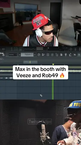 Max in the booth with Veeze and Rob49 🔥 #fyp #viral #plaqueboymax #veeze #rob49 