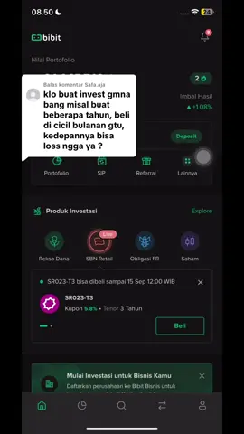 Membalas @Safa.aja semoga terjawab 😇 #belajar #saham #bibit #investment #stockbit 