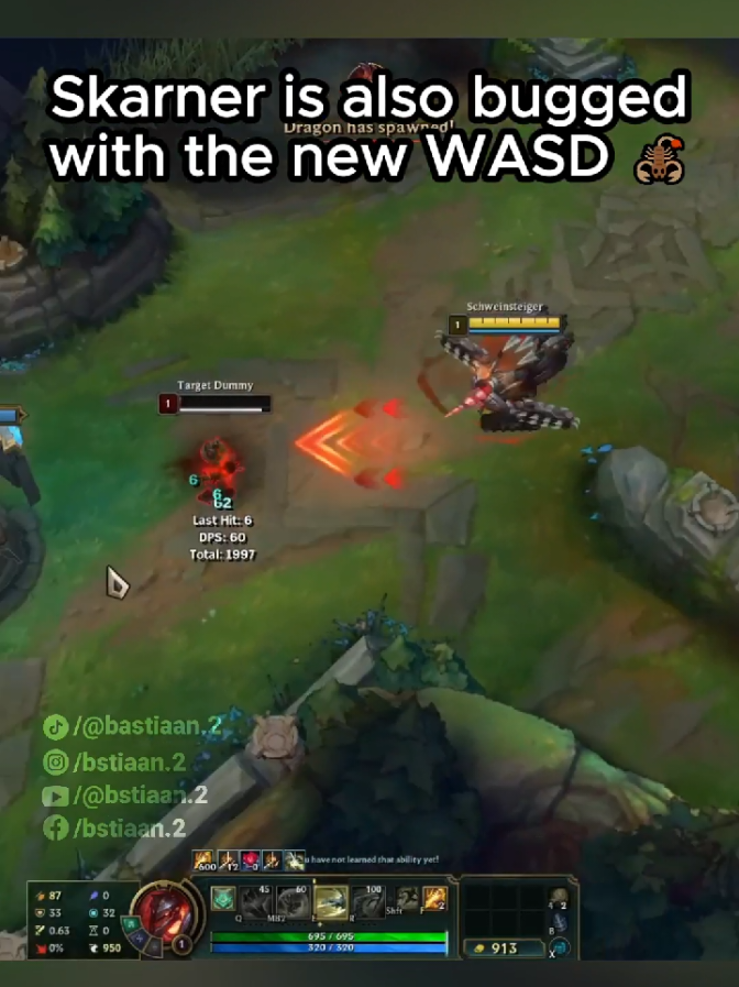 Skarner and Nunu are giga bugged with the new WASD 💔 #leagueoflegends #leagueoflegendsriotgames #leagueoflegendsmemes #leaguetiktok #leaguetok 
