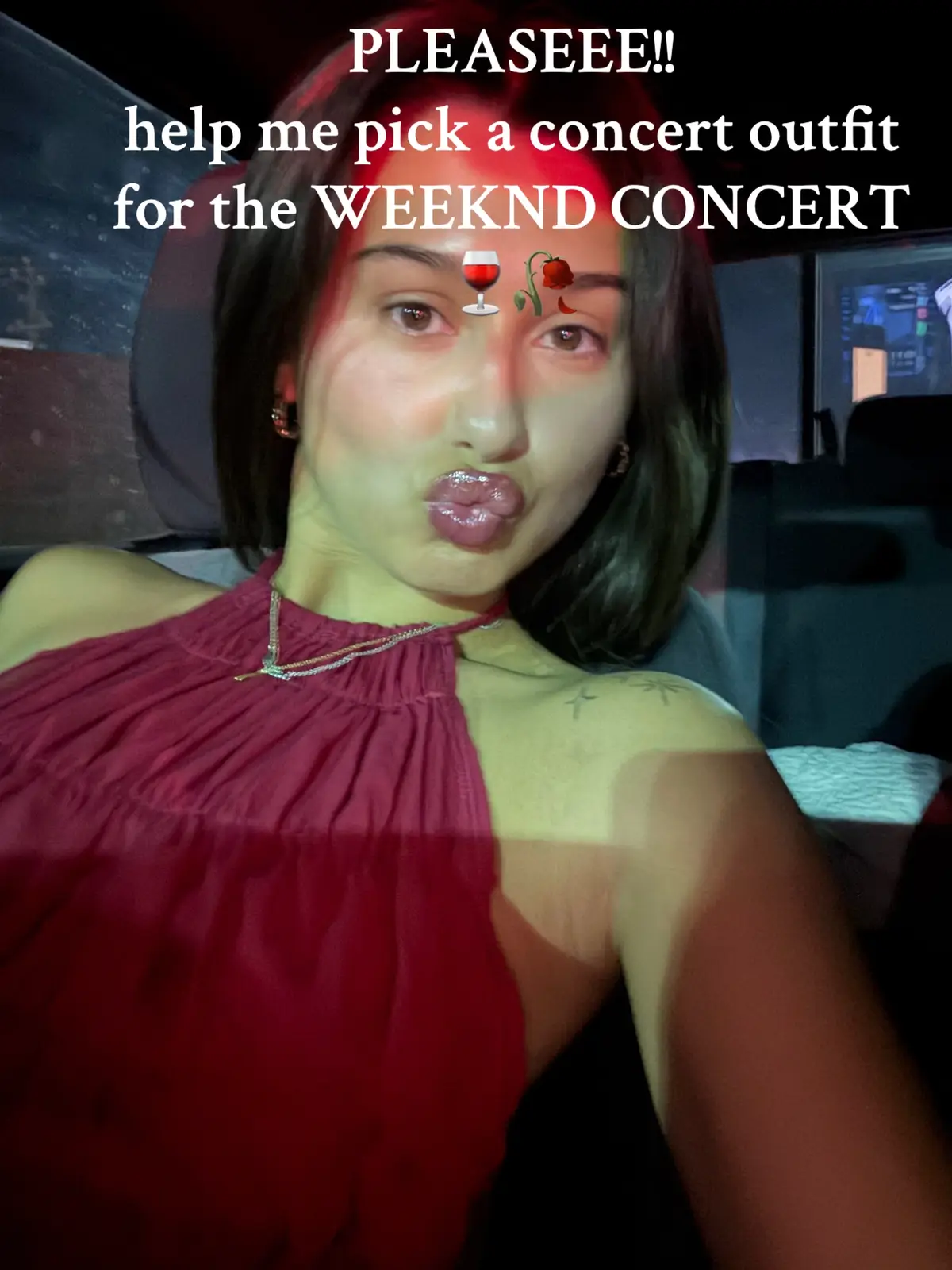 We’re going to The Weeknd concert & I can’t decide what to wear !!!! What do yall think? #weekndconcert #outfitinspo #htx #weekndtour #weekndconcertoutfit 