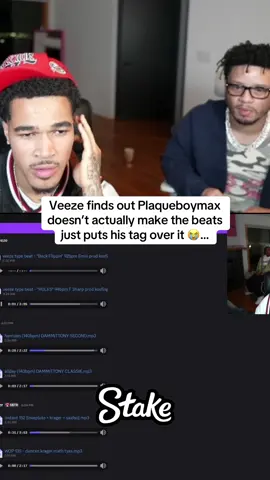Veeze finds out Plaqueboymax doesn’t actually make the beats just puts his tag over it 😭… #veeze #plaqueboymax #beats 