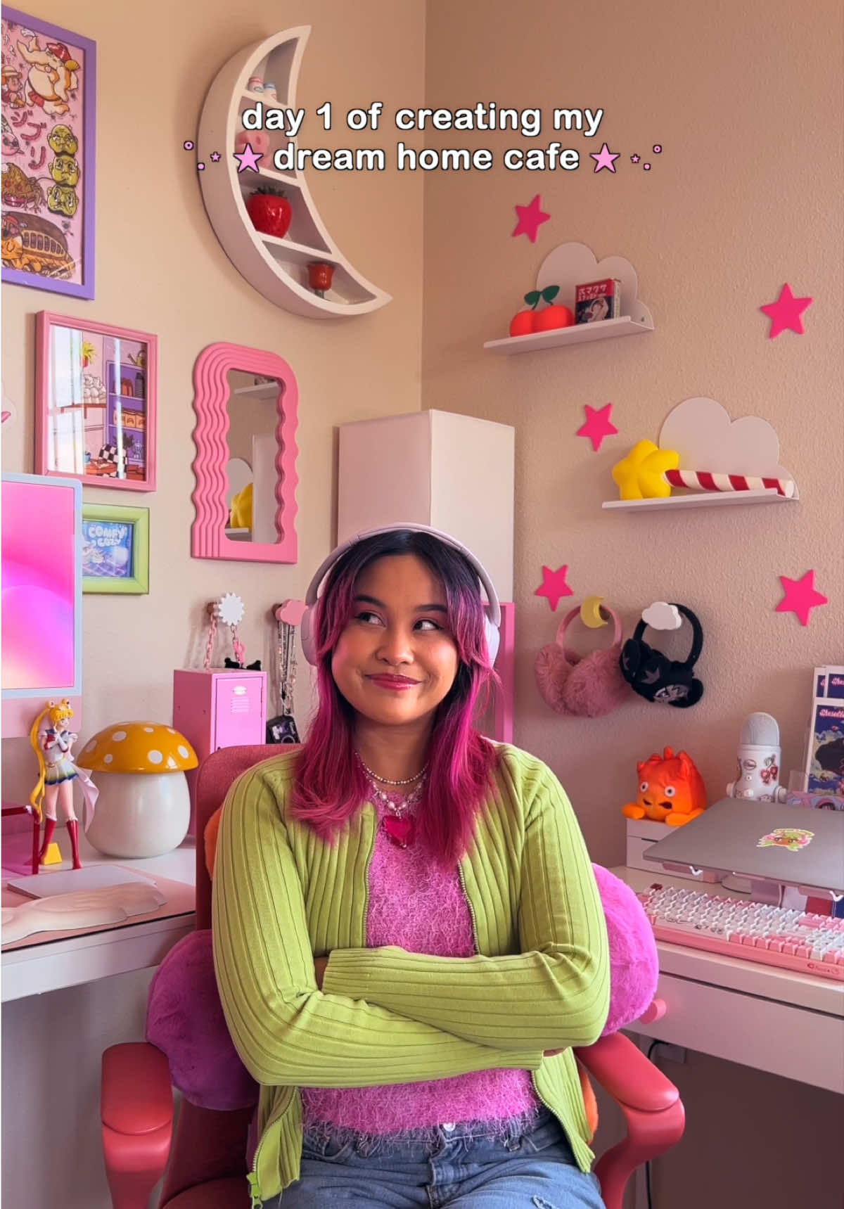 part 1 of creating my dream home cafe ☕️💞💫 you know how much i love coffee & this has been something i’ve been wanting to add to my space for so long!! i’ll be decorating everything in my next video & can’t wait to share the final result 🫶 shout out to @mustardmade for the cutest furniture pieces :) #homecafe #roommakeover #interiordesign #homedecor #maximalist 