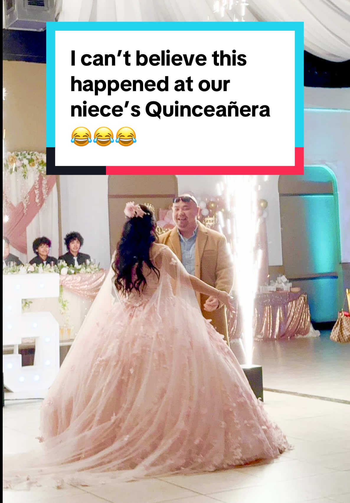Our sweet niece turned 15 last year and she asked her dear uncle Jason to dance with her. Ari has such unique style and her uncle Jason always told her she was perfect just the way she was. So when she asked him to pick a song for their dance at her quinceañera, he chose “Just the way you are” by Bruno Mars. I cried so much throughout the event that my eyelashes ended up coming off. Jason thought it would be silly to wear them and put a smile on Ari’s face. It totally worked!!! We love you Ariana. #quinceañera #eyelashes #fypシ゚viral #firstdance #brunomars 