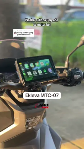 Replying to @Pom Pom Transform any motorcycle with Ekleva CarPlay/Android Auto 💡 Built-in Dash Cam + TPMS Sensor = Safety + Smarts in one device! Nag-iba talaga yung bawat rides ko because of this product. #CarPlay #AndroidAuto #DashCam #TPMS #Ekleva  