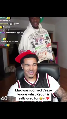 Max was surprised Veeze knows about Reddit 😱👀❤️‍🩹 #veeze #plaqueboymax #rob49 #fypシ 