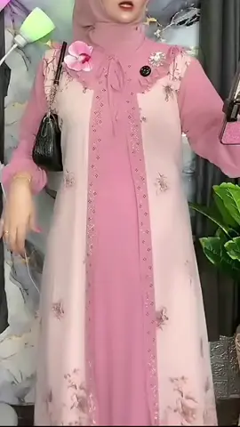 SASKIA DRESS - Gamis Ceruty Polos Mix Ceruty Print Full Furing Busui Dan Wudhu Friendly #gamiskekinian #gamiscerutibabydoll #gamisterbaru2025 #saskiadress #fyp 
