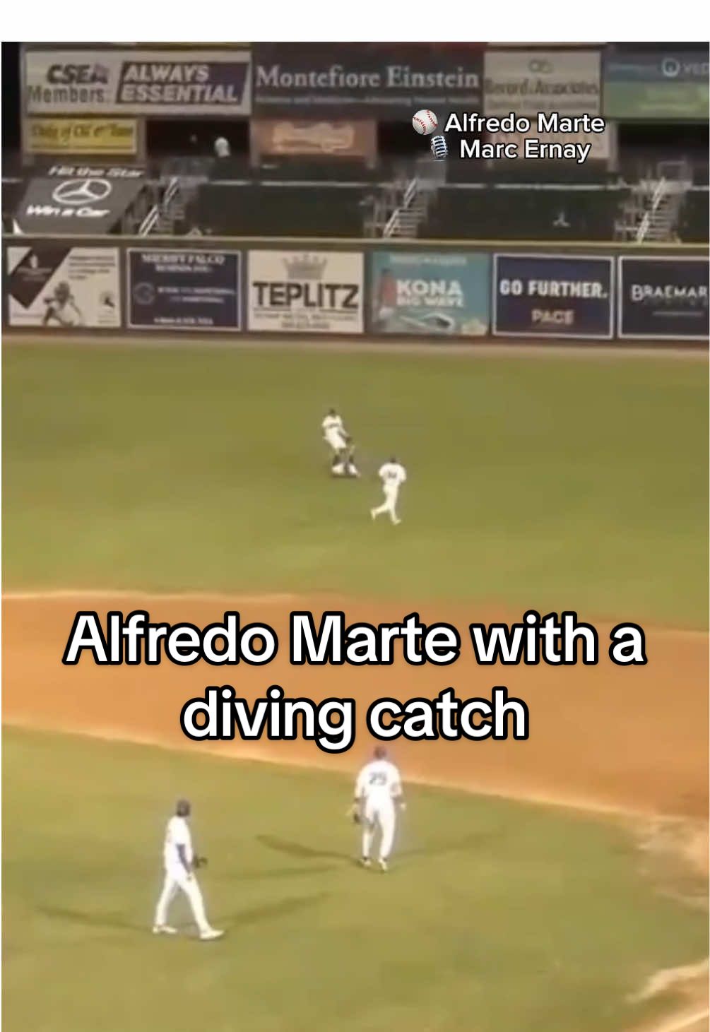 No grass stains, no glory ☘️ Alfredo Marte with the play of the day for @New York Boulders showing off his diving skills #frontierleague #frontierleaguebaseball #frontierleaguehighlights #baseballhighlights #topplays 