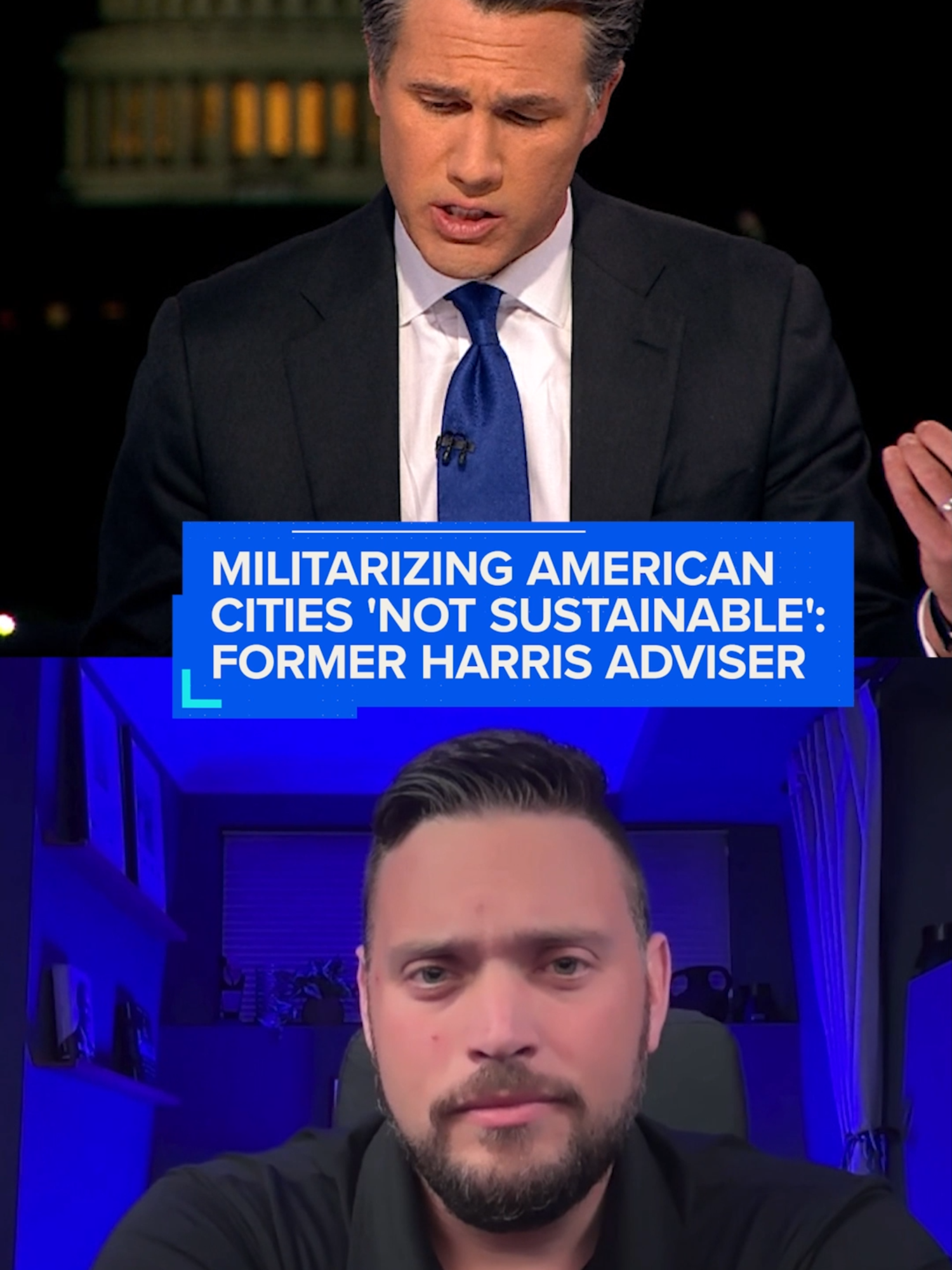 Gov. Gavin Newsom is deploying “crime suppression teams” across California after criticizing President Trump for his crime crackdown.  Mike Nellis tells Leland Vittert that militarizing American cities isn't sustainable and that, 
