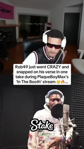 Rob49 just went CRAZY and snapped on his verse in one take during PlaqueBoyMax’s ‘In The Booth’ stream 😮‍💨🔥… #rob49 #plaqueboymax #stream 