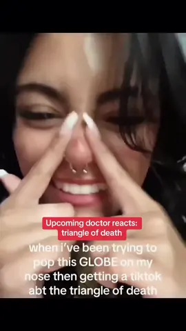 Popping pimple in the triangle of death can cause a serious infection #acne #pimple #doctorreacts #infection #medical 