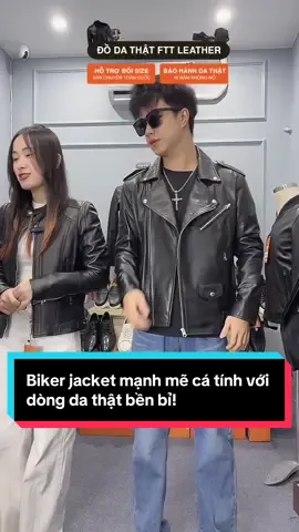 Áo da biker, phong cách cực kì chất và cá tính, áo da motocycle mạnh mẽ, áo da nam đẹp, áo da thật. #aodabiker #aodacobe #aodamoto #aodanamdep #fttleather 