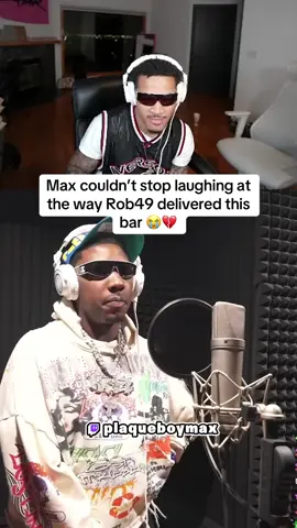 Max couldn’t stop laughing at the way Rob49 delivered this bar #plaqueboymax #rob49 #fyp #trending #viral 