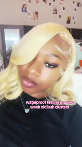 Waterproof testing my 2 week old lashes❤️ i look slow😭
