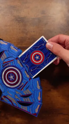 POV unboxing Captain America playing cards #unboxing #asmr #thedudewithcards #foryoupage #marvel 