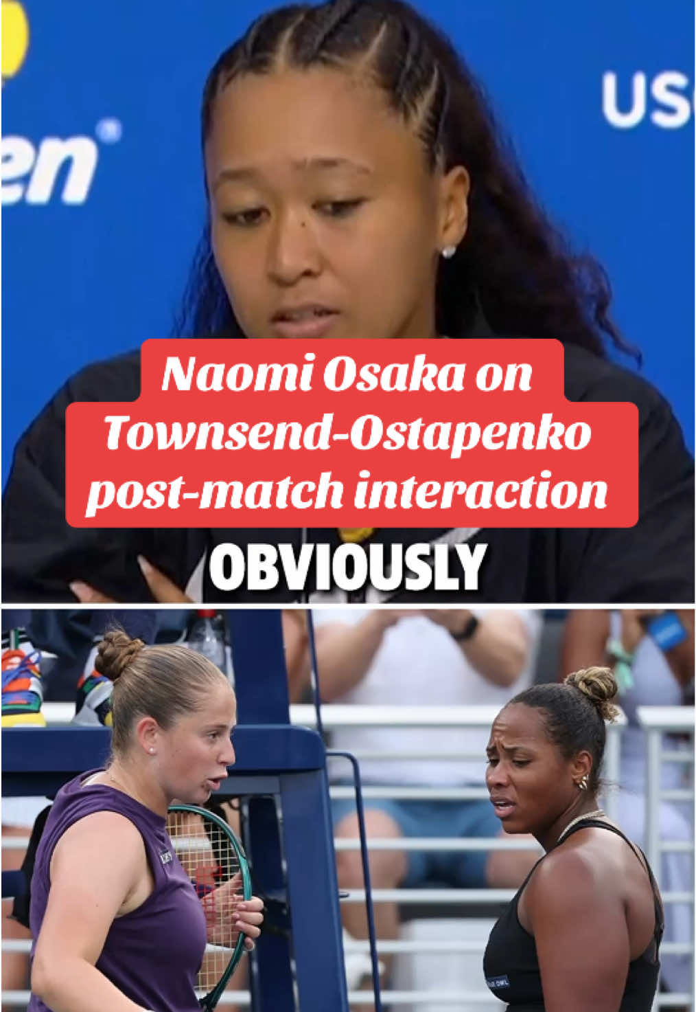 Naomi Osaka spoke on comments made by Jelena Ostapenko to Taylor Townsend following their match at the US Open. #USOpen #tennis #newyork #naomiosaka #taylortownsend 