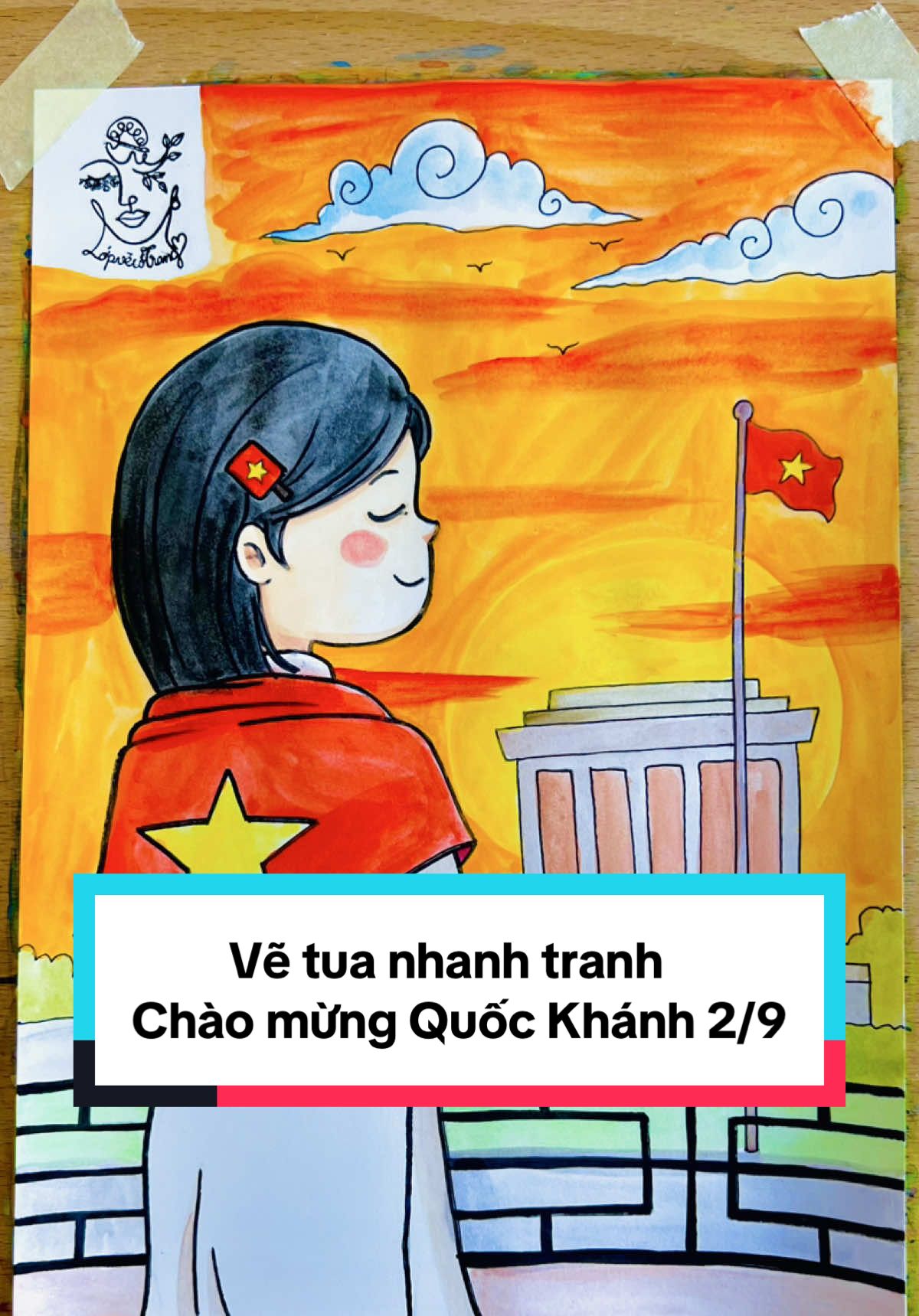 HƯỚNG DẪN VẼ TRANH CHÀO MỪNG QUỐC KHÁNH 2/9 🇻🇳 tua nhanh. P3 ★ Để trân trọng công sức và thời gian cô hướng dẫn các bạn, các bạn có thể ủng hộ các sản phẩm học vẽ trong Cửa hàng của cô Trang nhé! #lopvecoTrang #coTrangdayve #howtodraw #drawing #draw